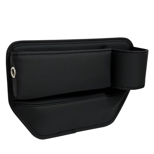 Caja de almacenamiento con ranura para asiento de coche, piel sintética suave, ahorro de espacio, agarre seguro para gafas, llaves, carteras, tarjetas, teléfonos