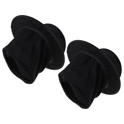 Chapeau de magicien noir unisexe haut de forme pour costume de fête lot de 2