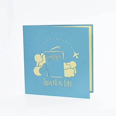 3D Travel pop up Card, 3D Suitcase Birthday Pop up Card for Travel Lover, Travel Voucher, Vacation Holiday Cards, Road Trip Cards, Farewell, H01 - Image 3