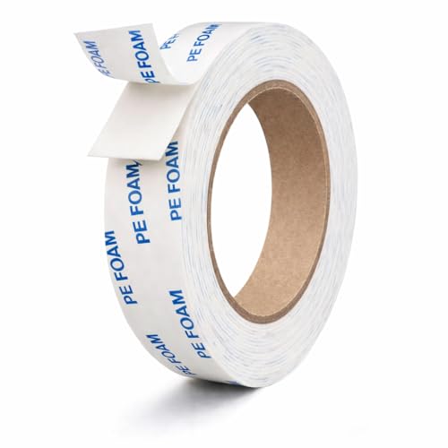 Nastro Biadesivo 3 M Extra Forte PE Foam 1cm × 3m, Incolla Senza Forare, Tenuta Potente su Metallo, Vetro, Plastica e Legno, Resistente a Calore e Umidità