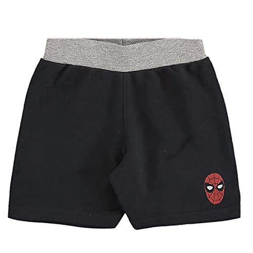 Conjunto Camiseta em Meia Malha Penteada e Bermuda em Malha Fleece Homem-Aranha