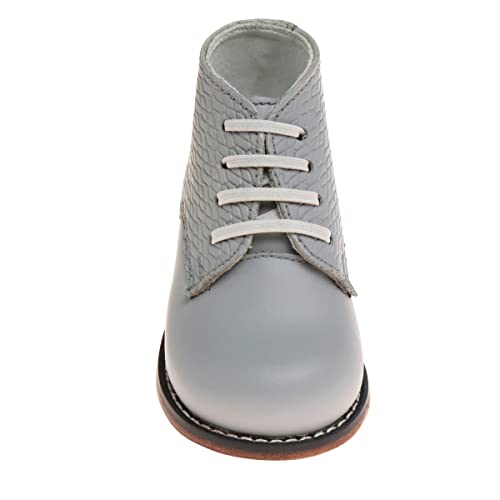 Josmo Unisex Baby Walker Leather Shoe (3 Infant M US, Grey Wowen)3