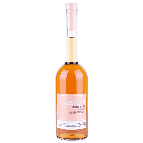 Nehrbaß - “Butter Scotch” Karamelllikör 0,7 Liter - Premium Butterscotch Liköre 20% Vol. - Karamell Likör aus Deutschland