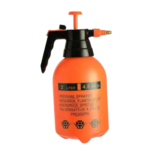 Pulvérisateur à pompe manuelle orange 3L avec buse en laiton réglable