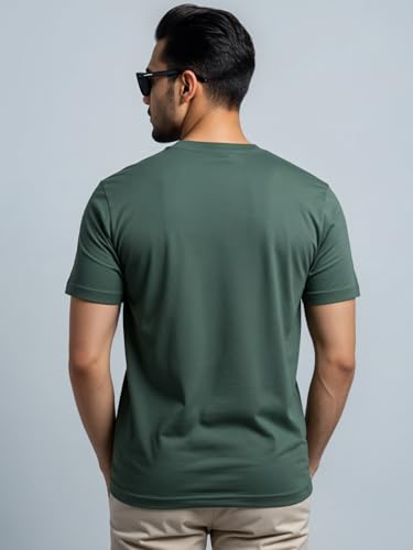 Image of ADRO Men's 100% Cotton Regular Fit T-Shirt
