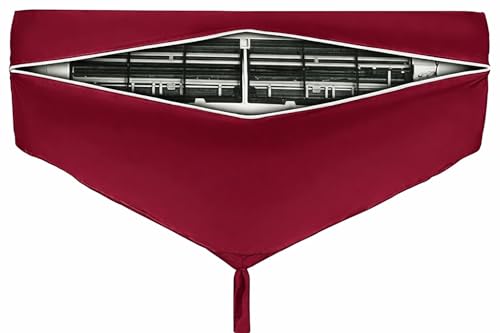 Image of Polyester Split Ac Service Wash Bag Cover Ac Service Cleaning Cover Waterproof Indoor Unit Service Cover Bag With Drain Outlet Ac Service Wash Bag Cover Jacket For 1.5 Ton Color Maroon