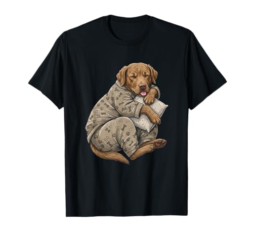 Funny Sleepy Chesapeake Bay Retriever Pyjamas Men Women Kids T-Shirt