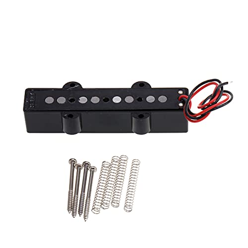 Wilkinson M-Series Wojb Variable Gauss Alnico 5 Jazz Bass Bridge Pickup Vintage Tone For 4-String Jb Style Electric Bass, Black #TOP2