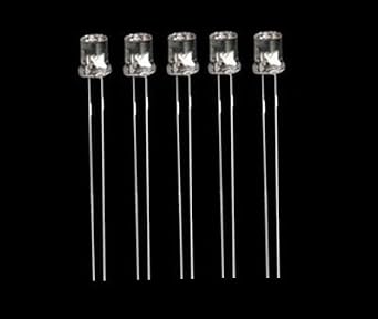 100pcs X Super Bright 5mm Flat top led Light lamp Wide Angle 120-140 deg Warm White