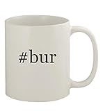#bur - 11oz Ceramic White Coffee Mug, White