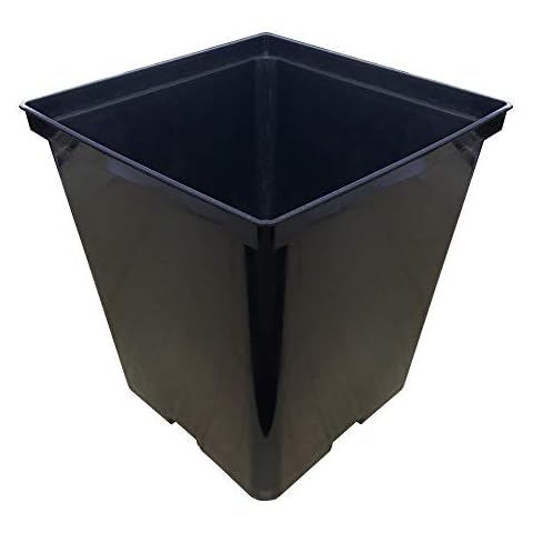 TopoGrow 1/2 Gallon Square 96-Packs Black Plastic Nursery Plant Pots/Flower Plastic Pots for Plant Growing Cover
