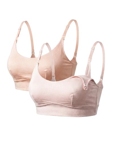 Image of Bodily Everything Bra - Wireless Nursing Bras for Breastfeeding, Soft Stretchy Maternity Sleep Bra with Clip Down Access