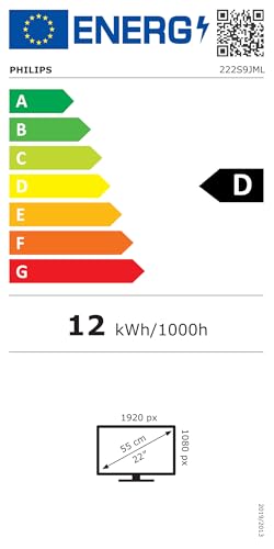 222S9JML - Monitor Full HD da 21,5 pollici, altezza regolabile, altoparlanti (1920x1080, 75 Hz, HDMI, DisplayPort) nero - Monitor - Immagine 5