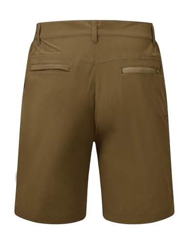 Image of TBMPOY Men's Golf Shorts Lightweight 5 Pockets Casual Dress Stretch Elastic Waist Quick Dry Flat Front Travel Shorts