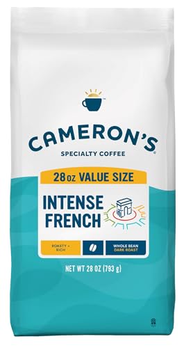 Image of Cameron's Coffee Roasted Whole Bean Coffee, Intense French, 28 Ounce