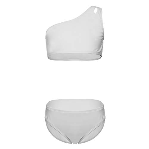Dayu Girl's Bikini Set One Shoulder Two Piece Swimsuit Bathing Suit3