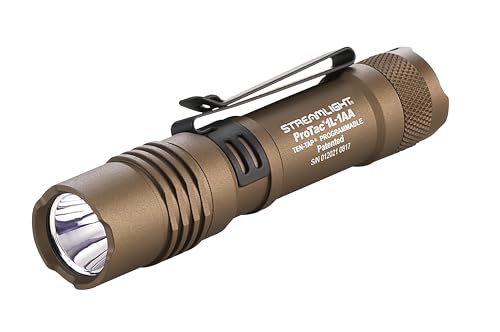 Streamlight 88073 ProTac 1L-1AA 350-Lumen 6 400-Candela Compact Tactical LED Flashlight with Alkaline Battery Coyote
