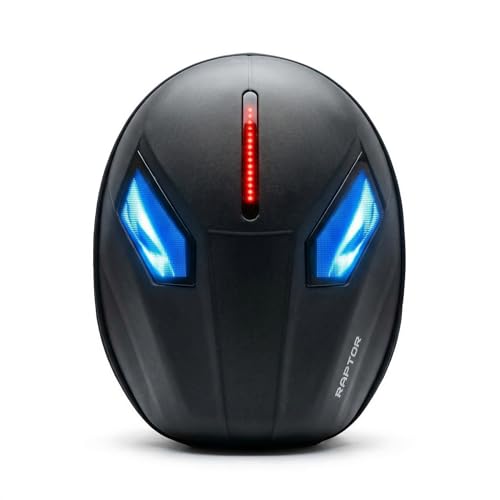Image of MORPH RAPTOR EYE X Smart LED Backpack for Riders & Gamers | App-Controlled RGB Eye & Water Resistant | Hard Shell laptop Helmet | Unisex for college,Travel