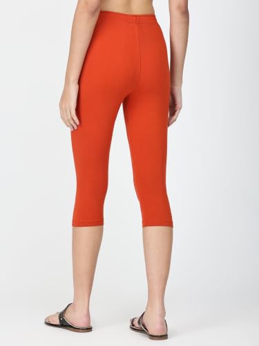 Image of Robinbosky Premium Stretchable Cotton Capri Legging for Women | Suitable for Formal wear & Casual wear | High-End Elastic Makes. The Leggings Squat Proof and Durable for Travel, Yoga, & Workout.