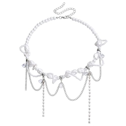 Collier pour filles en perles irrégulières à offrir pour un anniversaire