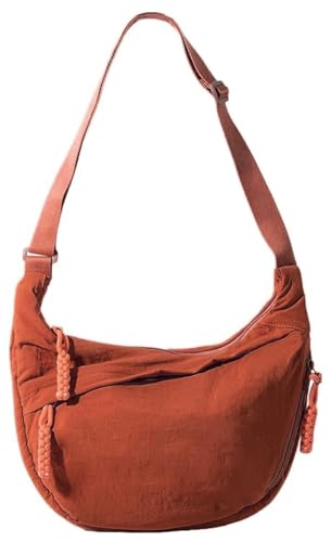Image of WildHorn Travel Crossbody Crescent Bag for Women | Over-Shoulder Half Moon Sling Purse with Zipper | Unisex Chest Bag & Waist Bag for Daily Travel Use
