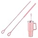 iwontalersy 2 Stück Silikon Strohhalm Bürste,Wiederverwendbare Strohhalmbürsten für Glas Strohhalm,Für Pipetten,Reagenzgläser,Trichter(6mm+9mm)