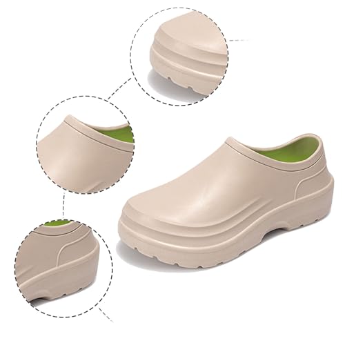 Zuecos de trabajo antideslizantes para cocina y calzado cómodo de hombre para chef 5
