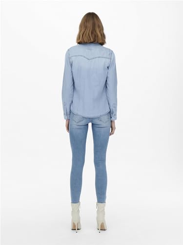 Image of ONLY Women's Cotton Regular Fit Collar Neck Shirt