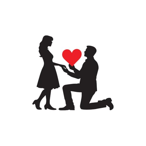 Zaqiz Couple Decals – Stylish Love Stickers for Cars, Walls & Laptops (Black)