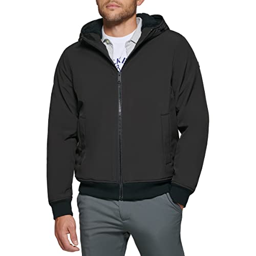 Image of DOCKERS Men's Softshell Sherpa Lined Bomber Jacket (Standard and Big & Tall)