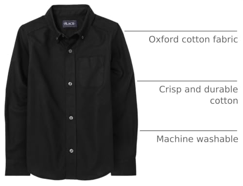 Image of The Children's Place Boys Long Sleeve Oxford Button Down Shirt