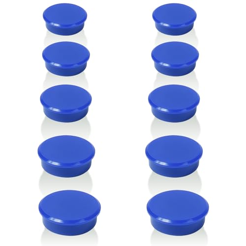 Imanes decorativos redondos azules, pack x10 miniatura 1
