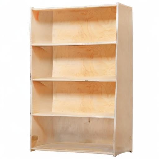 Miniatura 5 de Contender Estuche para libros de abedul báltico con tres estantes fijos, muebles Montessori para niños, para el hogar, el aula, la oficina en