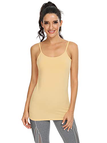 Image of Orrpally Women Cotton Camisole Shelf Bra Cami Tank Tops Adjustable Spaghetti Strap Tank Top 3-Pack