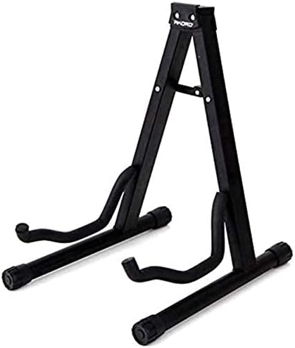 Organzy Lifestyle Folding Guitar Stand Stainless Steel Durable & Lightweight Universal A-Frame Stand for All Guitars - Black