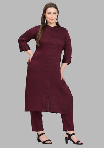 Image of SINDOORI Collar Kurta for Women Solid Colour S to 6XL Plus Size Kurta for Women