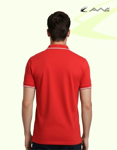 Image of AWG ALL WEATHER GEAR Rich Cotton Polo T-Shirt | Half Sleeve Classic Fit | Soft Breathable Solid Tee | Casual & Office Wear | Comfortable Everyday Cotton Polo | Mens Tshirts