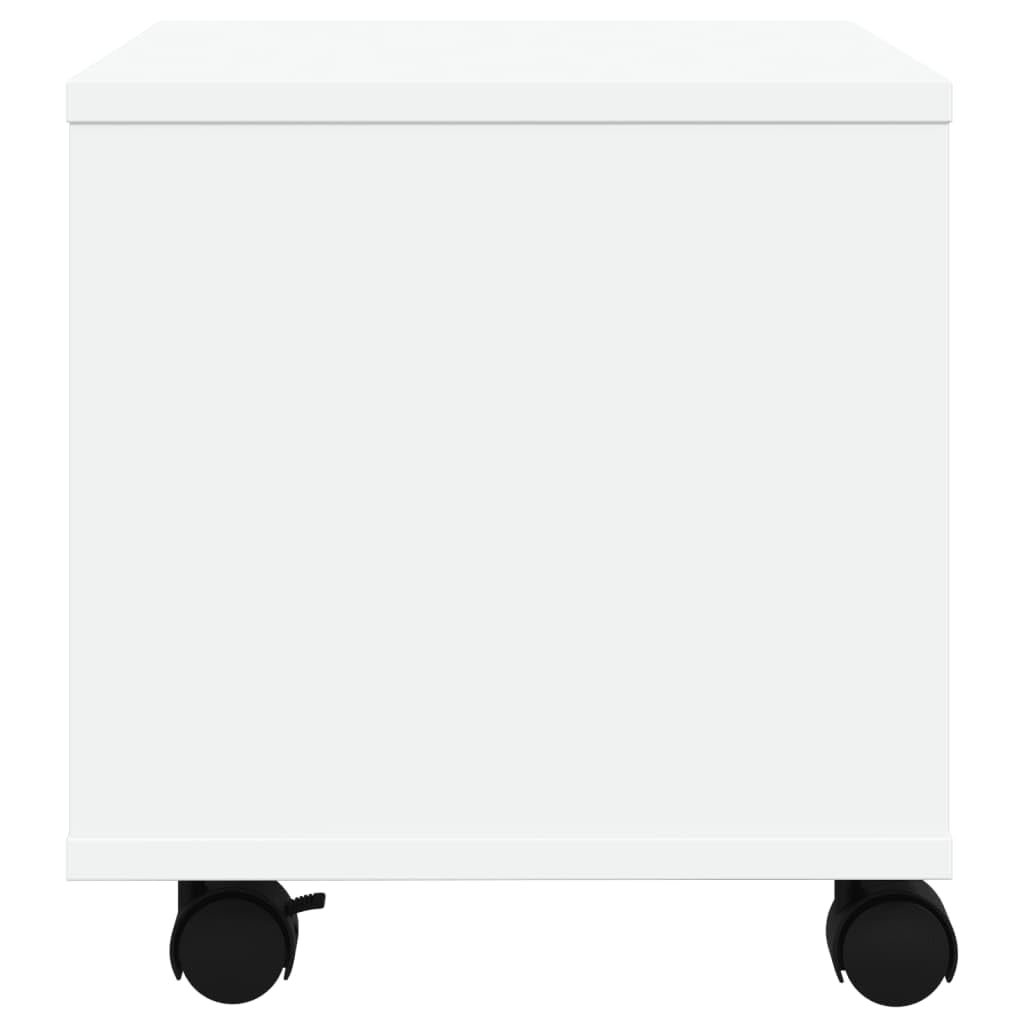 vidaXL Druckerständer mit Rollen Weiß 41x32x34,5 cm