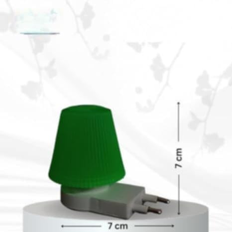 Image of GURUSOAMI Small Cone Wall Lamp with LED Light (Green) | Stylish Plastic Shade for Bedroom, Living Room & Table - Modern Decorative Wall Light Fixture - Shape Design (1 Piece)