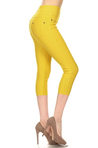 Image of Leggings Depot Women's Cotton Blend Stretch Pull-on Jeggings Casual Pants with Pockets (Available in Plus Size)