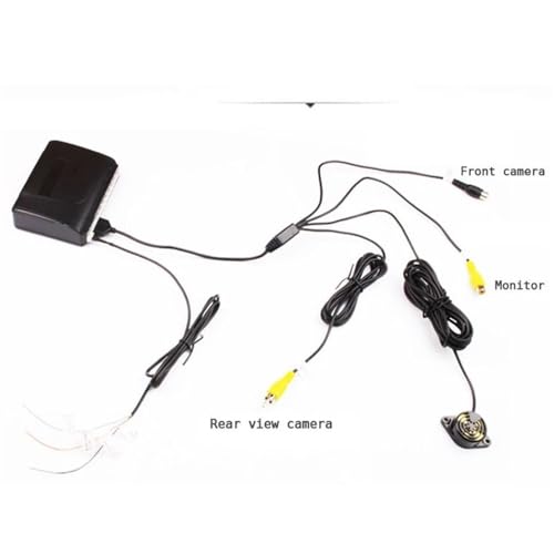 Sensore di parcheggio per auto, con sensore di parcheggio, accessori elettronici AHD, rilevatore radar anteriore per retromarcia, per telecamera monitor, radar di parcheggio per auto (nero)