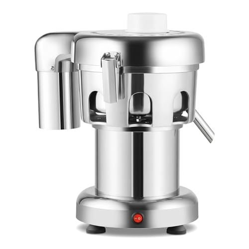 Extractor De Zumo Comercial De Alta Velocidad - Máquina Extractora De Zumo Centrífuga De 370 W para Frutas Y Verduras, Acero Inoxidable, 2800 RPM, Fácil De Limpiar, Extractor De Zumo Profesional