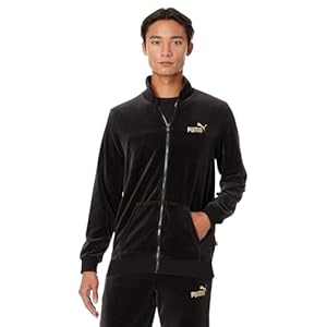 PUMA Men’s Gold Trimmed Velour Track Jacket
