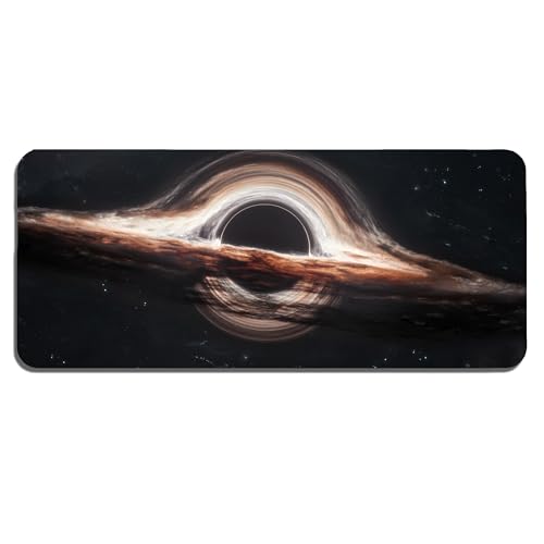 Image of Black Hole XL Extended Gaming Mouse Pad | XXL Large Desk Mat 60x30cm for Laptop & PC | Non-Slip Rubber Base, Waterproof, Durable & Smooth Surface | Office, Gaming & Study