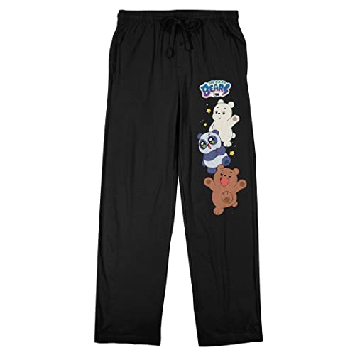 Bioworld We Baby Bears Three Bears Men's Black Graphic Sleep Pants