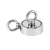 MHDMAG Double Sided Fishing Magnet, Powerful Magnet Fishing with 1000lbs Combined Strength Neodymium...
