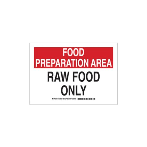 Panneau Food Preparation Area Brady 128355 signalétique cuisine 25x35 cm