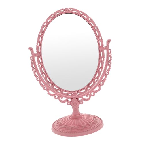 HONMEET Desktop Rotating Makeup Mirror Shaped Portable Vanity Mirror for Home Use Design for Travel Dating Everyday Makeup