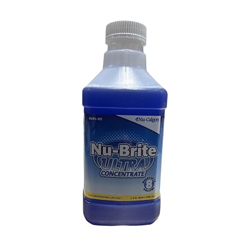 Nu-Calgon 4291-92 Nu-Brite Ultra Concentrate Coil Cleaner 1 Qt High-Strength Alkaline Outdoor Condenser Cleaner Concentrate