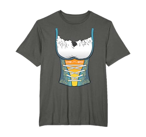 Dirndl Funny Germany Traditional Costume Dress Oktoberfest Maglietta